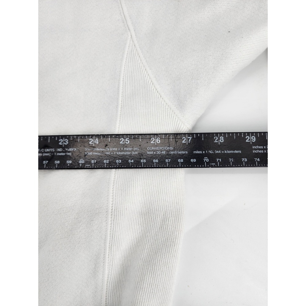 Champion Reverse Weave Crewneck Sweatshirt White Large Logo Spell Out Men's - Picture 7 of 10